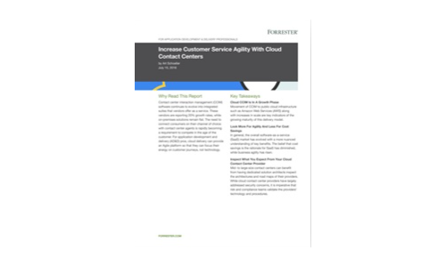 Increase Customer Service Agility With Cloud Contact Centers