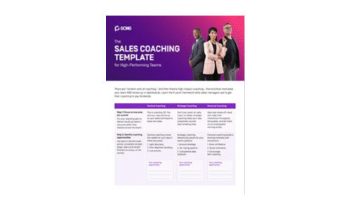 The Sales Coaching Template for High-Performing Teams